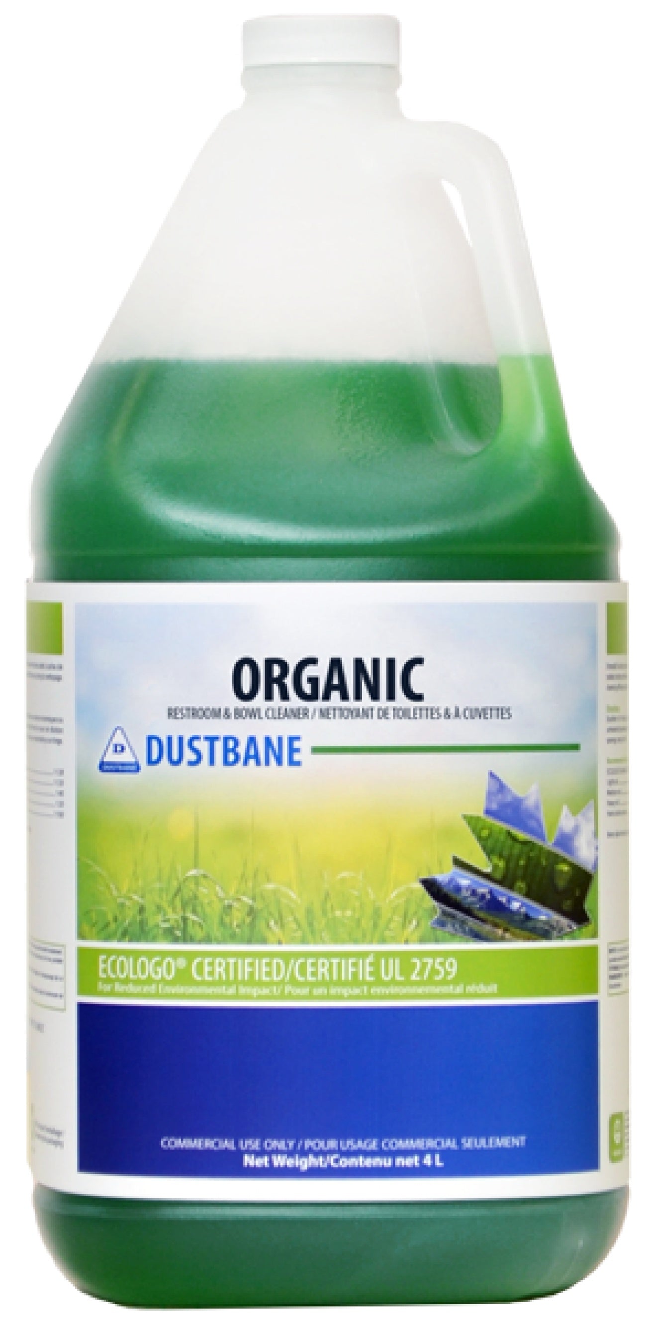 4L DUSTBANE® ORGANIC™ RESTROOM & BOWL CLEANER, CONCENTRATE, ECOLOGO®