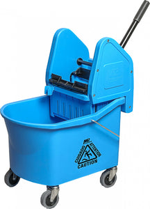 30L/32QT GRIZZLY™ DOWNPRESS WRINGER &amp; BUCKET COMBO, BLUE, SET