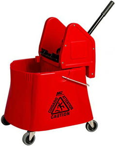 37L/40QT ELEPHANT FOOT™ DOWNPRESS WRINGER &amp; BUCKET COMBO, RED, SET