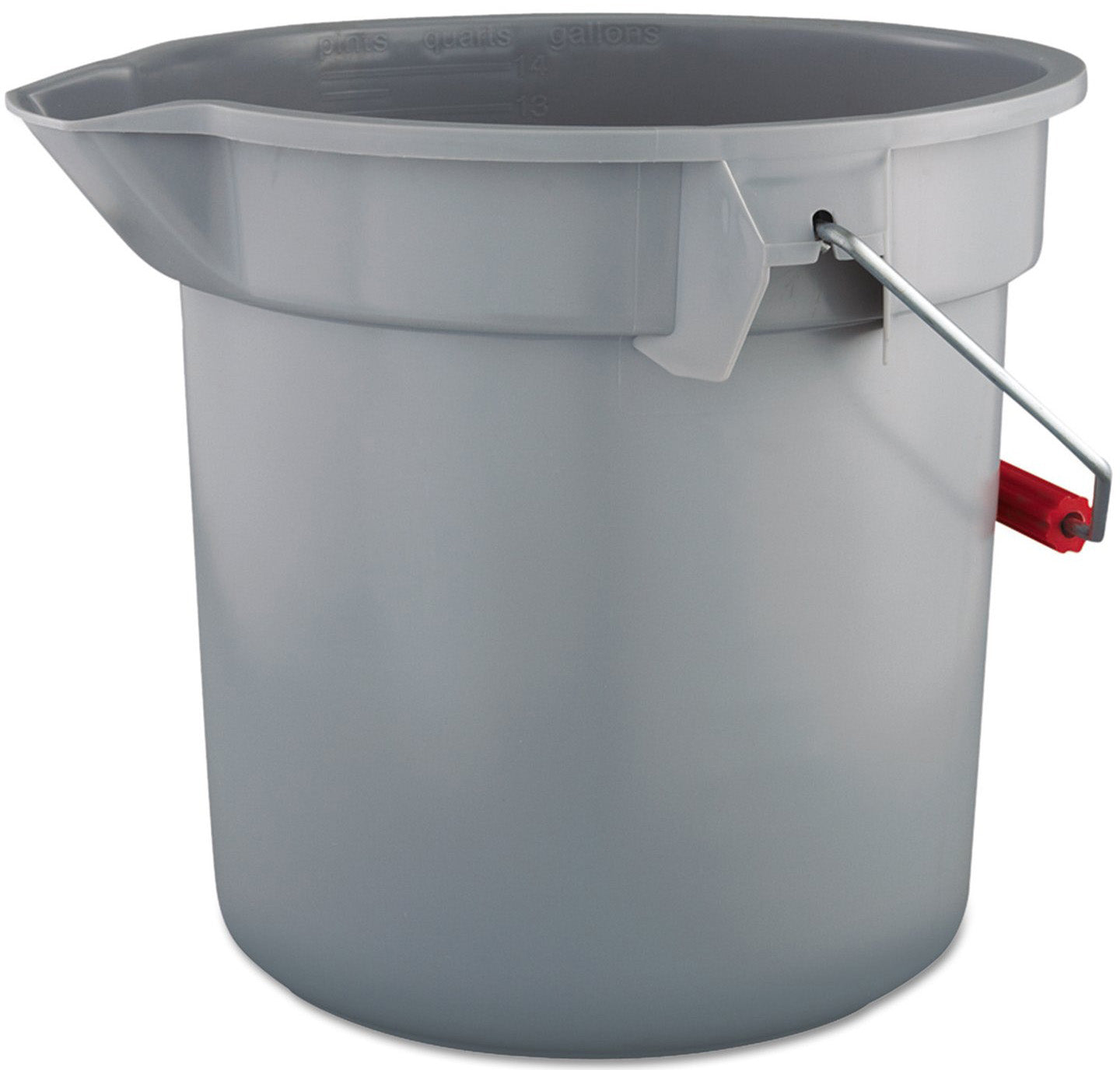 13.4L / 14QT M2® HEAVY-DUTY UTILITY PAIL WITH SPOUT &amp; HANDLE, GREY